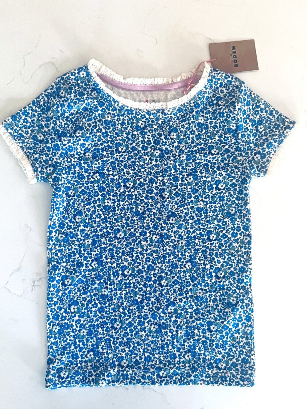 Boden Liberty of London floral tee sz 7-8 NWT